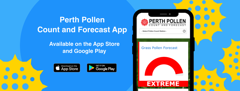 Perth pollen count and forecast banner